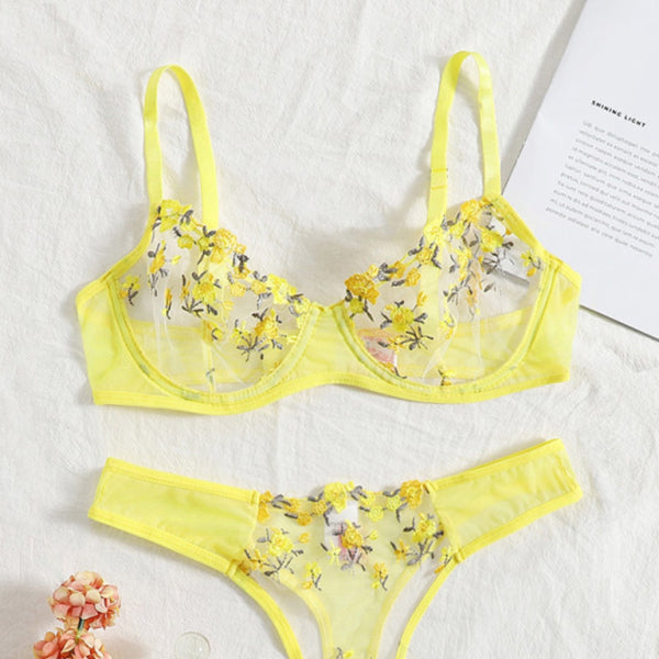 stylish Floral Knit intimates Set – Sultry, Soft & Stretchy for Date Nights