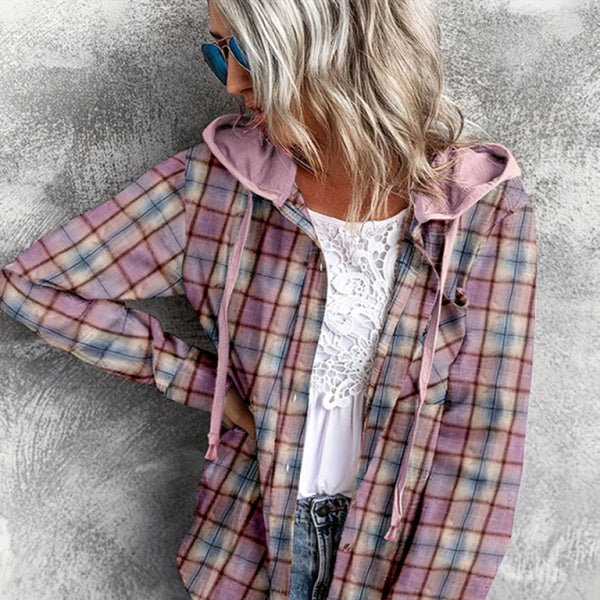 Cozy Hooded Button-Up Shirt Jacket – Casual & Stylish for Any Season
