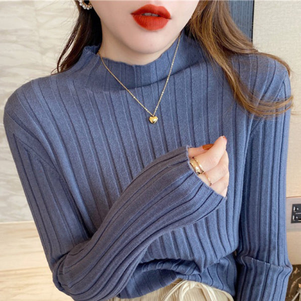 π§‘ Trendy Ribbed Half Turtleneck Sweater β Chic & Cozy Must-Have π«