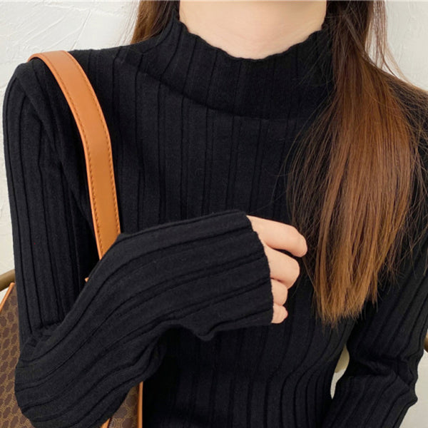 π§‘ Trendy Ribbed Half Turtleneck Sweater β Chic & Cozy Must-Have π«
