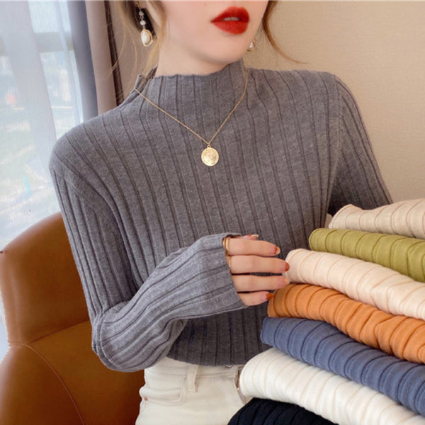 π§‘ Trendy Ribbed Half Turtleneck Sweater β Chic & Cozy Must-Have π«