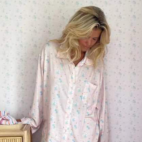 π Cozy & Chic Printed Pajama Set β Long Sleeve Top & Shorts for Lounging β¨