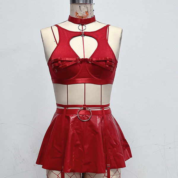 π₯ Sexy Mesh Lingerie Set β Cosplay Bra & Fishnet Stockings for a Bold Look π₯