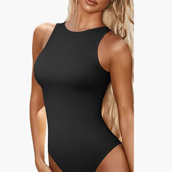 ✨ Sleek & Sexy Sleeveless Bodysuit – Round Neck, Perfect Fit & Chic Vibes ✨