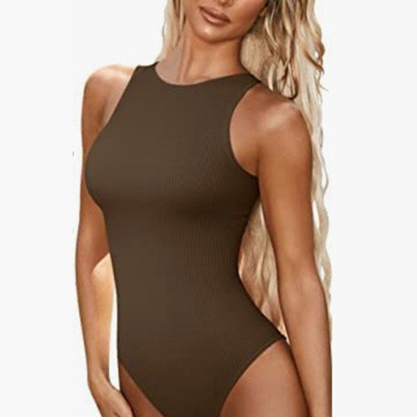 ✨ Sleek & Sexy Sleeveless Bodysuit – Round Neck, Perfect Fit & Chic Vibes ✨