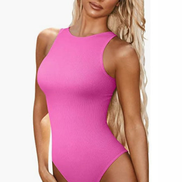 ✨ Sleek & Sexy Sleeveless Bodysuit – Round Neck, Perfect Fit & Chic Vibes ✨