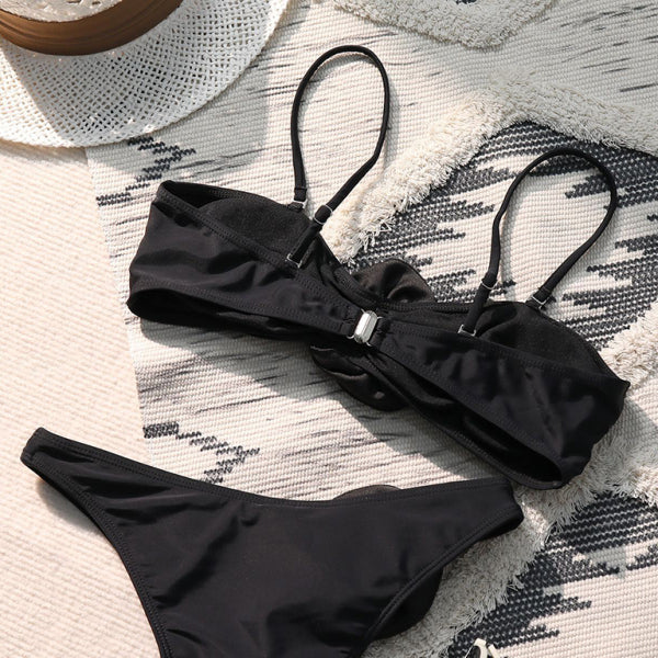 πΈ Chic Floral Bandeau High-Waist Bikini β Sexy & Trendy Swimwear πΈ