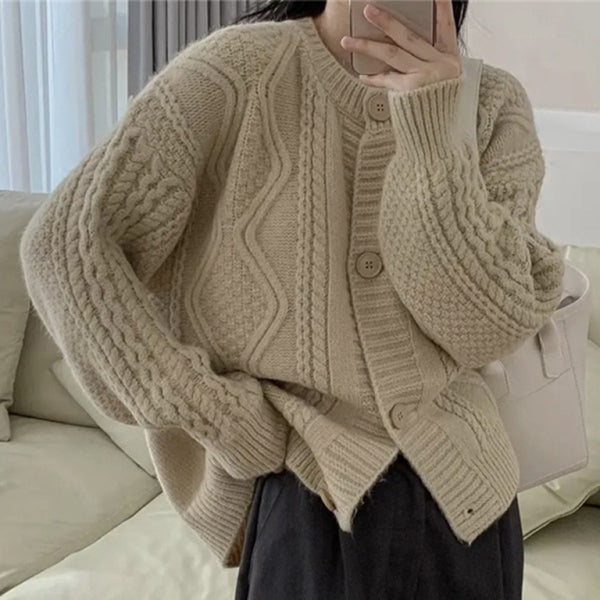 π§₯ Cozy Chic Twist Button Knit Cardigan for Women β Stylish & Comfy Must-Have π