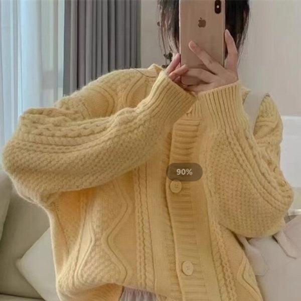 π§₯ Cozy Chic Twist Button Knit Cardigan for Women β Stylish & Comfy Must-Have π