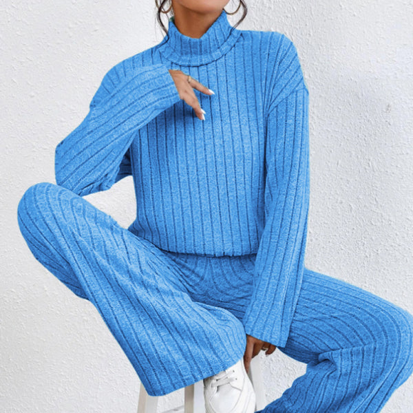 π€ Chic Knitted Two-Piece Set β High Collar & Long Sleeve Lounge Fit π€