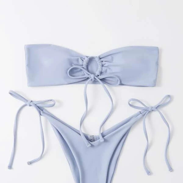 π©· Strapless One-Piece Swimsuit β Sexy Low Waist Bandeau Bikini for Summer π©·