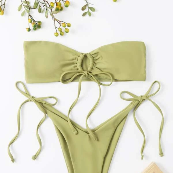 π©· Strapless One-Piece Swimsuit β Sexy Low Waist Bandeau Bikini for Summer π©·