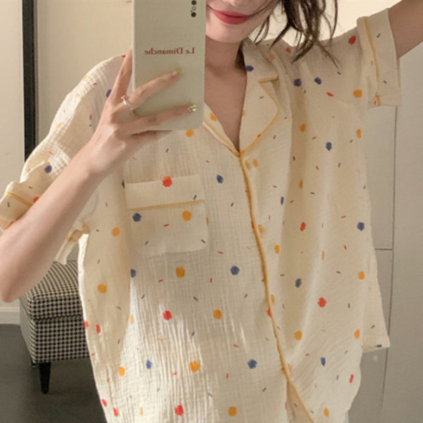 🛌 Cozy Chic Short-Sleeve Pajama Set Comfy & Stylish Sleepwear 🌙