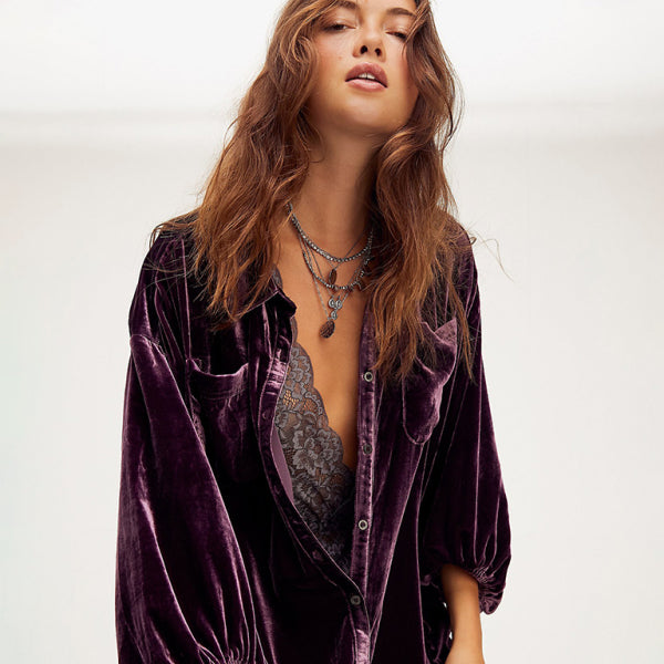 🛍️ Luxe Gold Velvet Blouse – Chic, Comfy & Stylish for Any Occasion ✨