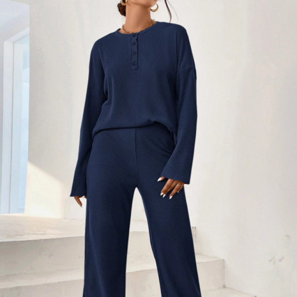 β¨ Cozy Chic Knit Two-Piece Set β Stylish & Comfy Lounge Outfit for Fall Winter β¨