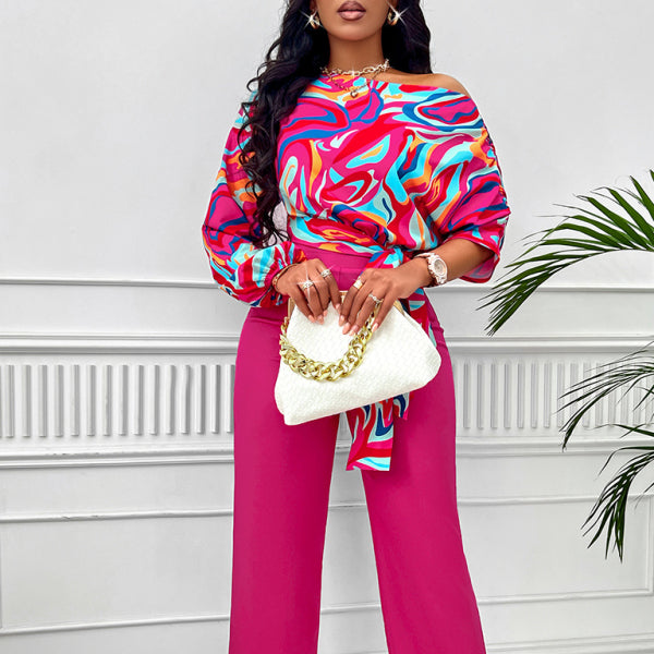 π₯ Chic One-Shoulder Pant Set for Women β Trendy & Stylish Outfit π