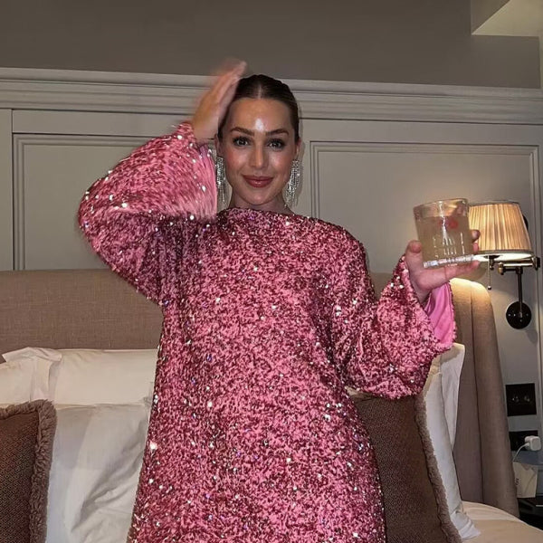 ✨ Sparkle All Night Sequin Dress – Long Sleeve, Sexy & Chic ✨