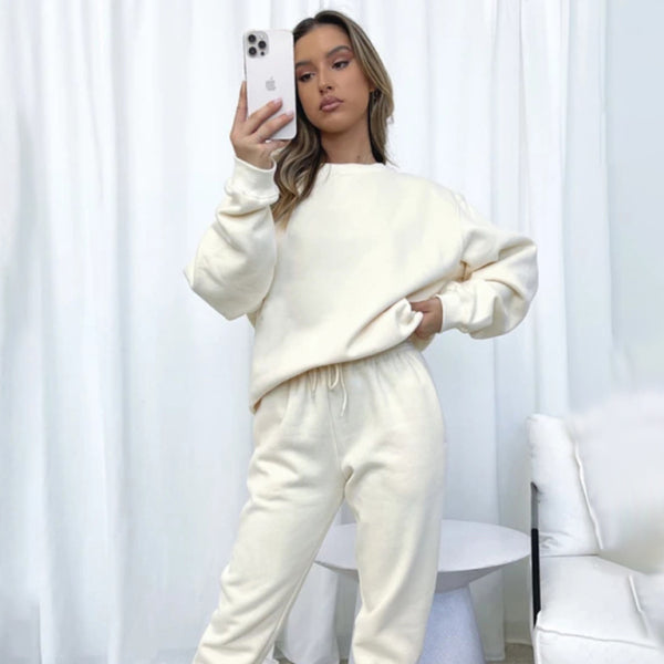 β¨ Cozy & Chic 2-Piece Sweater Set β Stylish Long Sleeve Pullover & Trousers for Fall Winter β¨