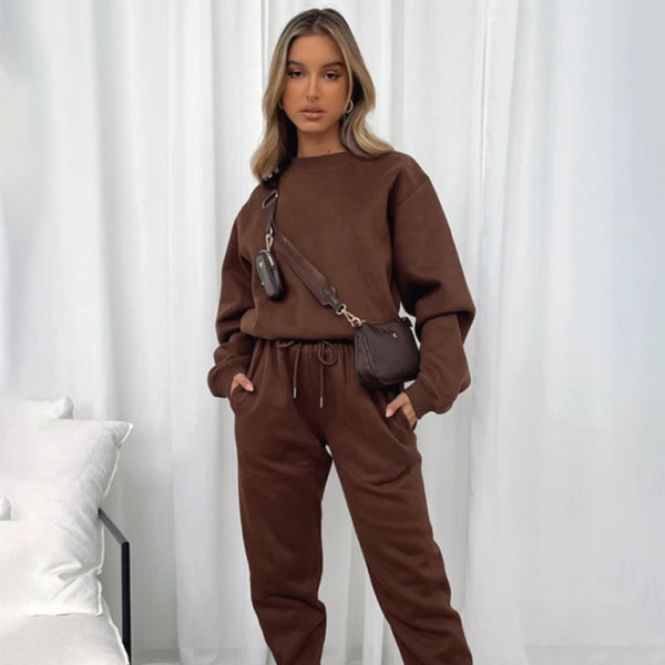 β¨ Cozy & Chic 2-Piece Sweater Set β Stylish Long Sleeve Pullover & Trousers for Fall Winter β¨