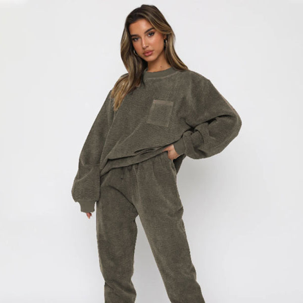 π₯ Cozy & Chic Corduroy Two-Piece Set β Long Sleeve Pullover & Pants for Fall π