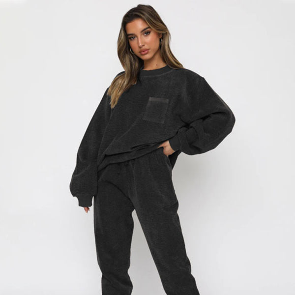 π₯ Cozy & Chic Corduroy Two-Piece Set β Long Sleeve Pullover & Pants for Fall π