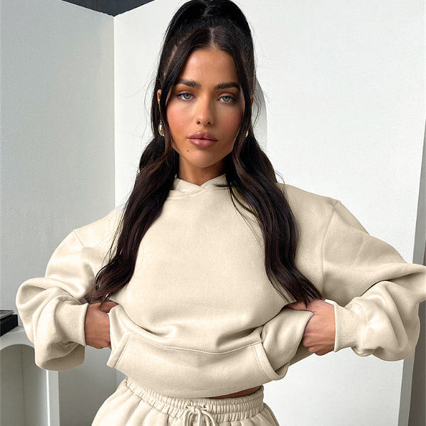 π₯ Cozy & Chic Sweatshirt Shorts Set for Women β Perfect for Fall & Winter π