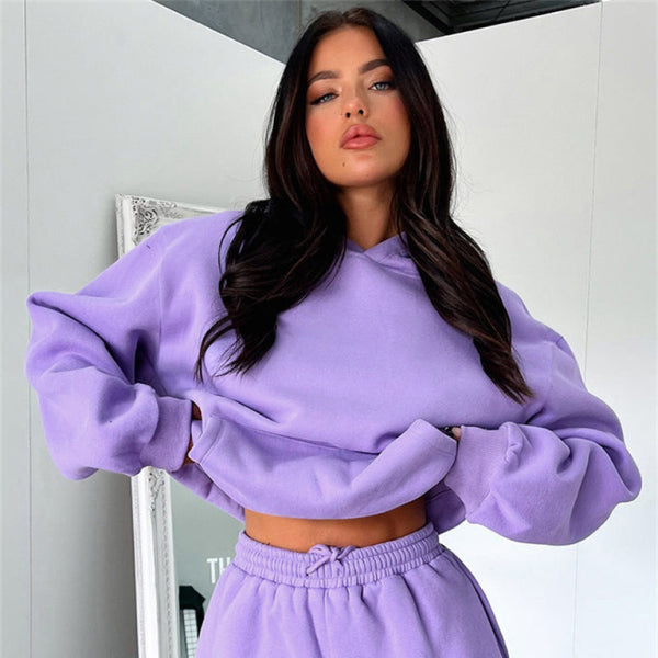 π₯ Cozy & Chic Sweatshirt Shorts Set for Women β Perfect for Fall & Winter π