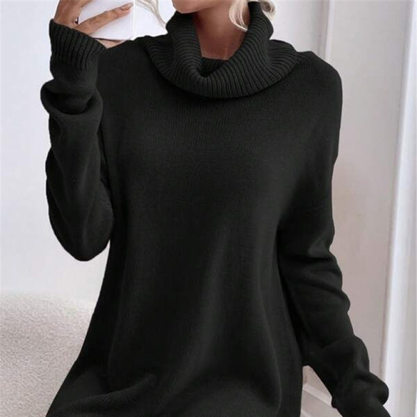 ποΈ Cozy Chic Turtleneck Sweater Dress β Soft Knit, Loose Fit & Stylish for Fall Winter βοΈ