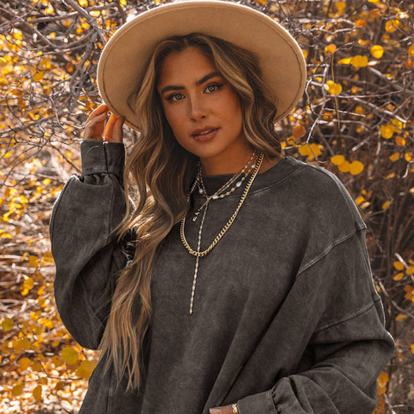 β¨ Cozy Chic Loose Fit Long Sleeve Pullover β Casual & Stylish Everyday Top β¨