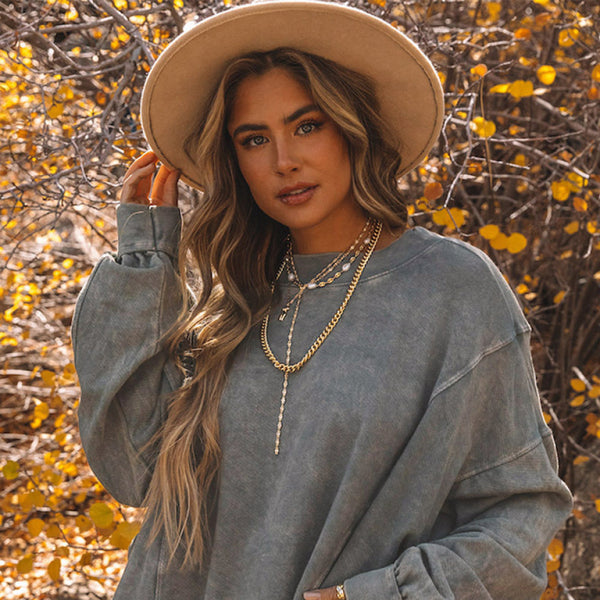 β¨ Cozy Chic Loose Fit Long Sleeve Pullover β Casual & Stylish Everyday Top β¨