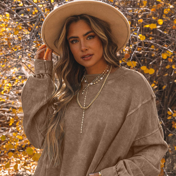 β¨ Cozy Chic Loose Fit Long Sleeve Pullover β Casual & Stylish Everyday Top β¨