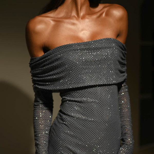 ✨ Slim Fit Boat Neck Dress – Sexy & Chic for Any Occasion ✨