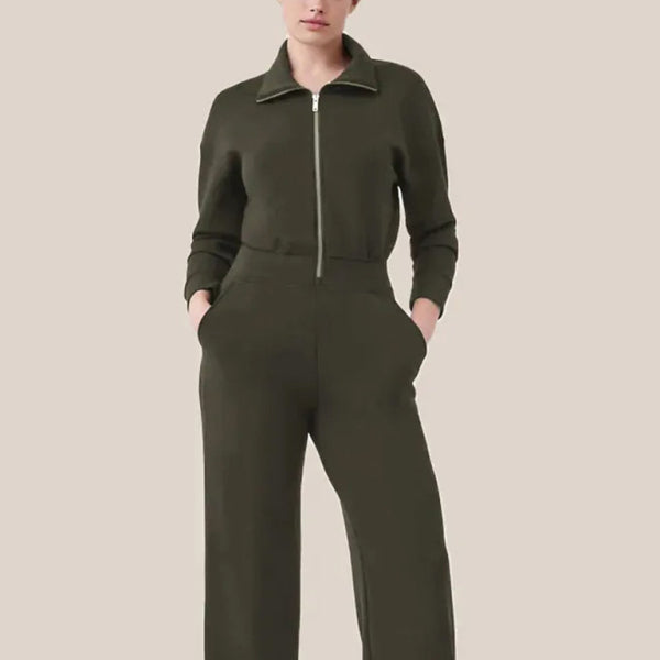 ✨ Chic & Stylish Long Sleeve Wide Leg Jumpsuit with Zipper – Perfect for Any Occasion ✨