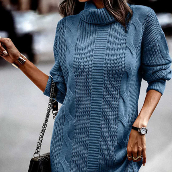 π€ Cozy Chic Turtleneck Sweater Dress β Stylish & Warm for Fall/Winter βοΈ