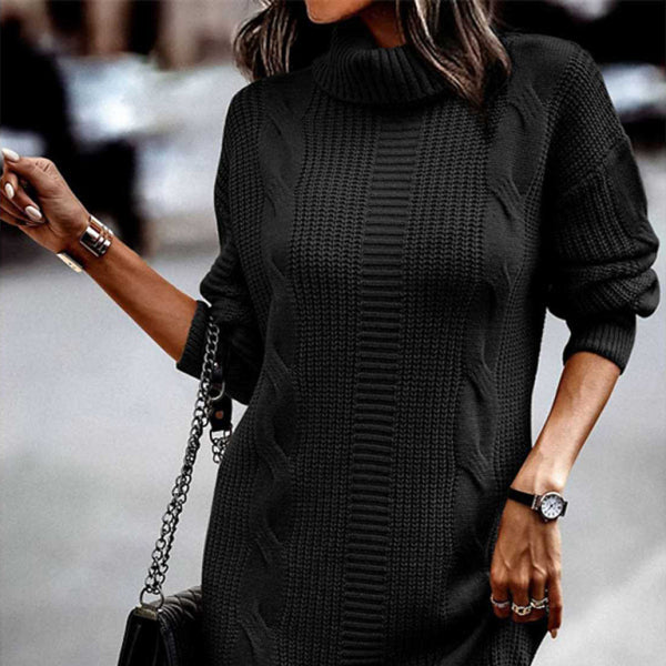 π€ Cozy Chic Turtleneck Sweater Dress β Stylish & Warm for Fall/Winter βοΈ