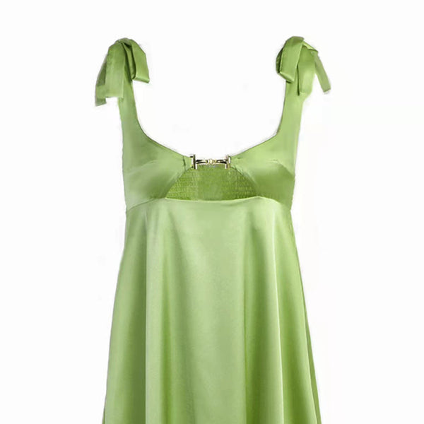 ✨ Satin Lace-Up Strapless Mini Dress – Sexy & Chic Party Outfit ✨