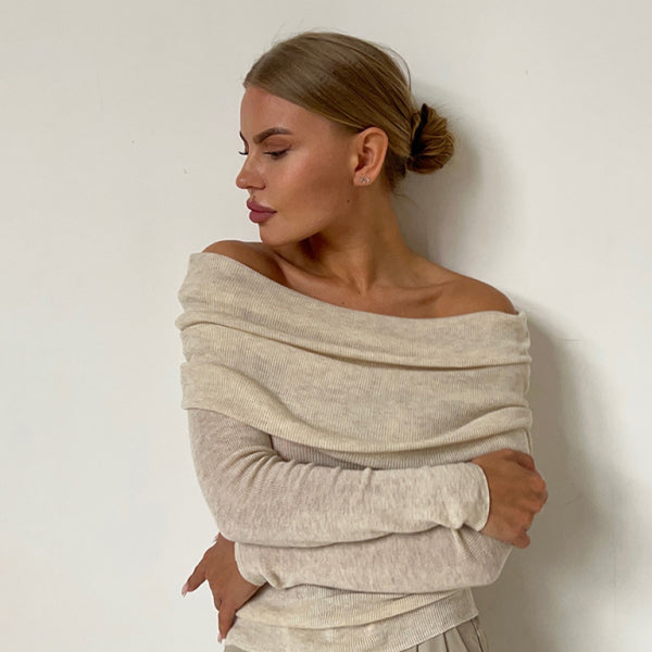 π€ Sexy Slim Fit Off-Shoulder Sweater β Cozy & Chic Knit for Fall Winter π€