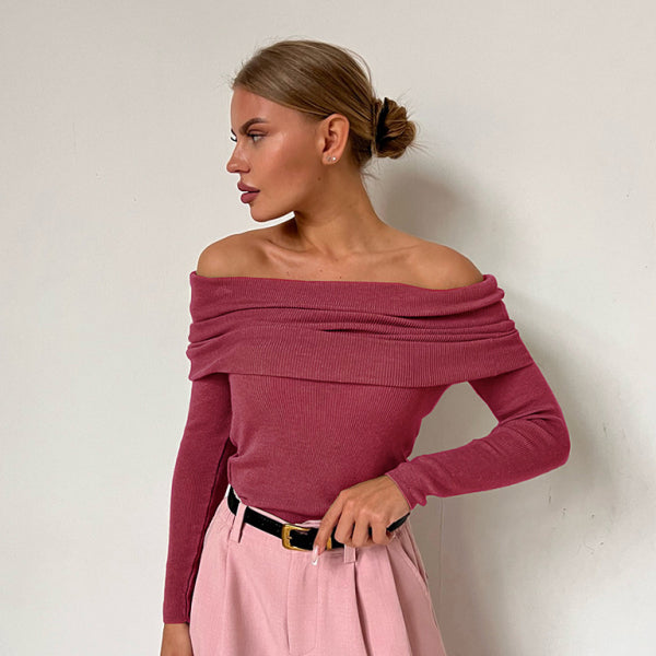 π€ Sexy Slim Fit Off-Shoulder Sweater β Cozy & Chic Knit for Fall Winter π€