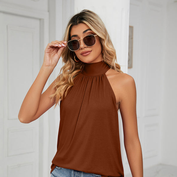 ✨ Chic Halter Neck Strappy Vest – Trendy, Stylish & Comfy Sleeveless Top ✨