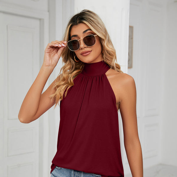 ✨ Chic Halter Neck Strappy Vest – Trendy, Stylish & Comfy Sleeveless Top ✨