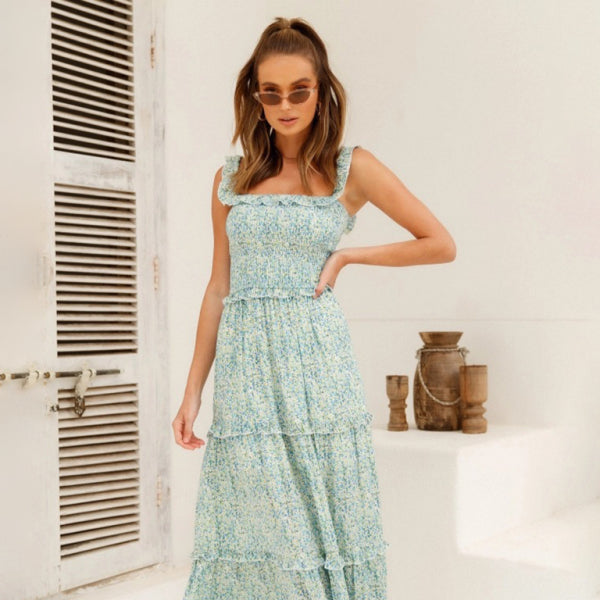 🌸 Floral Bust-Wrap Dress for Women – Sweet & Stylish Summer Outfit 🌸