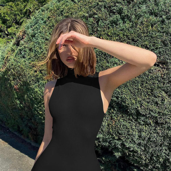 Sleek & Sculpting Yoga Jumpsuit – Ribbed, Sleeveless, Slim Fit, Perfect for Workouts & Lounge