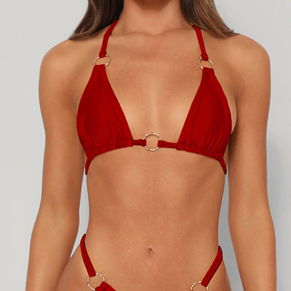 π Sexy Metal Ring Bikini Set β Stylish Beachwear for Summer βοΈ