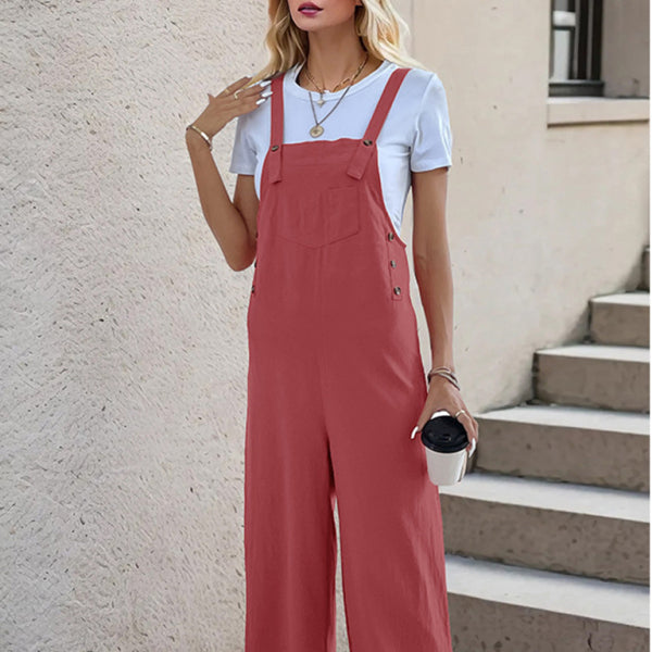 🖤 Chic Casual One-Piece Overalls – Trendy Suspender Jumpsuit for Women ✨
