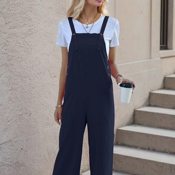 🖤 Chic Casual One-Piece Overalls – Trendy Suspender Jumpsuit for Women ✨
