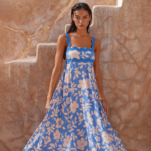 β¨ Flowy Boho Maxi Dress Sleeveless β Chic Printed Vacation Dress for Women β¨