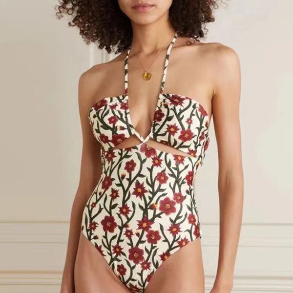 π₯ Chic Halterneck Lace One-Piece Swimsuit β Flattering, Trendy & Perfect for Summer βοΈ