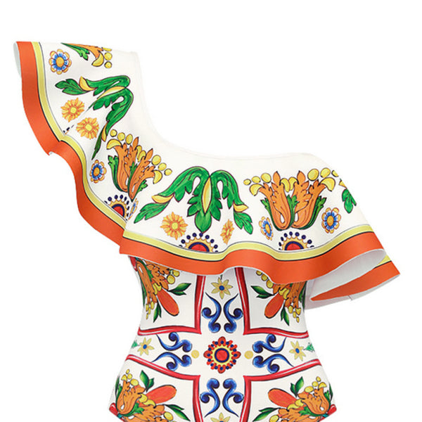 π Chic Ruffled Floral Swimsuit β Trendy Beachwear for Summer Vibes βοΈ