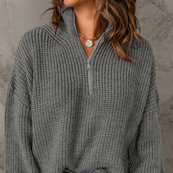 π§₯ Cozy Chic Zippered Turtleneck Sweater β Trendy & Comfy Must-Have π€
