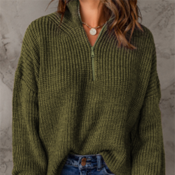 π§₯ Cozy Chic Zippered Turtleneck Sweater β Trendy & Comfy Must-Have π€